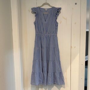 Striped J Crew Factory maxi dress